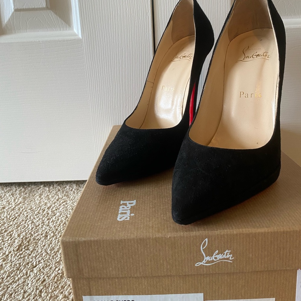 Christian Louboutin 120 Pigalle Suede Black